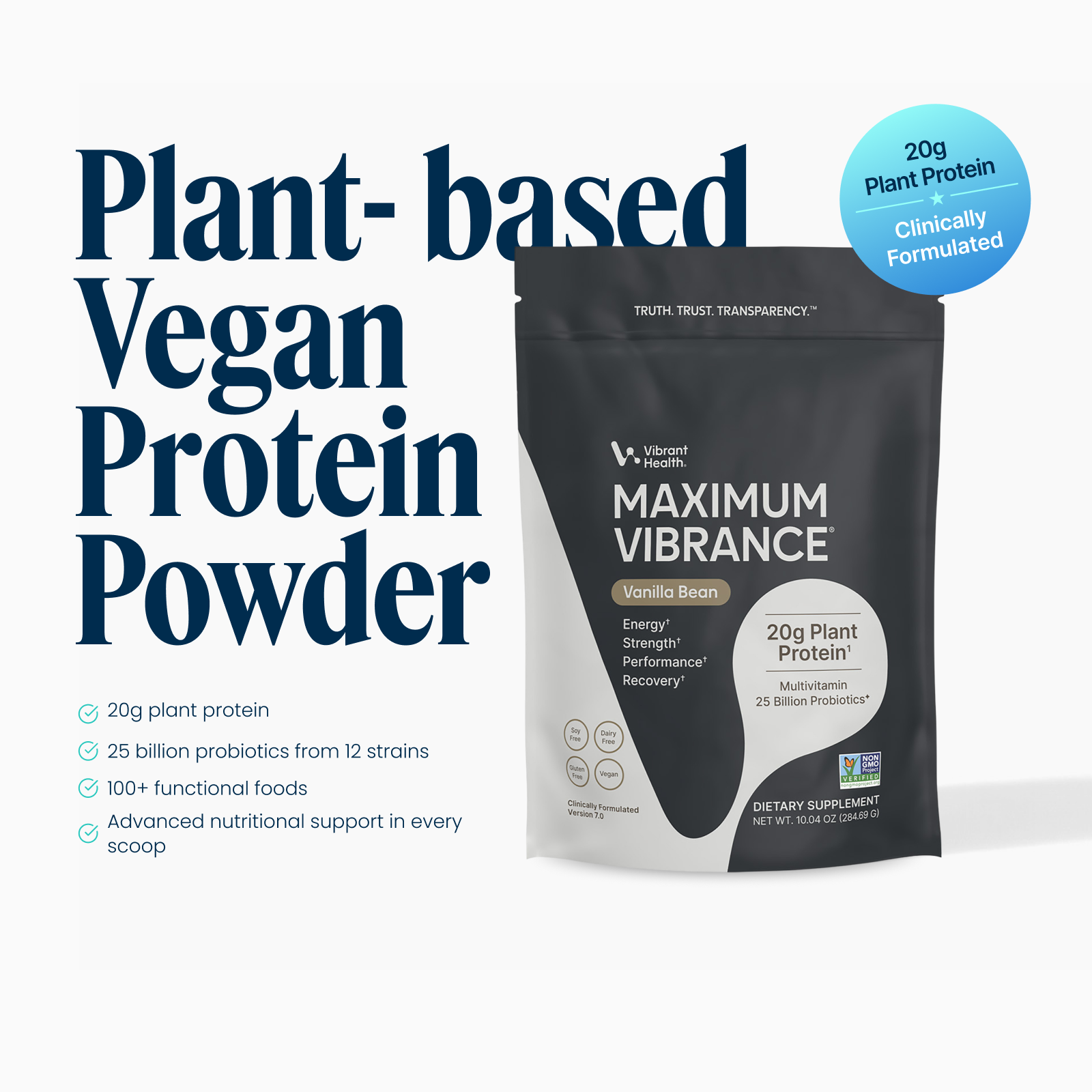 Maximum Vibrance Vanilla - Protein and Greens Powder – Vibrant Health