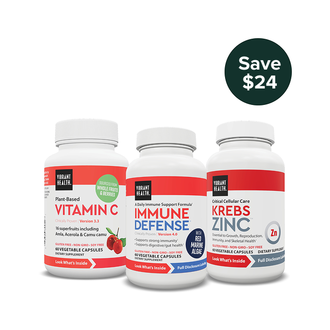 Vitamin C + Immune Defense + Krebs Zinc Bundle