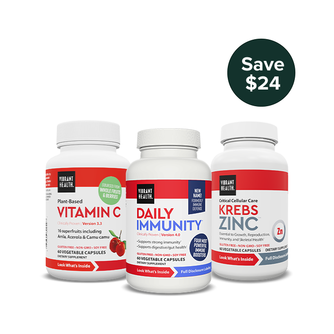 Vitamin C + Immune Defense + Krebs Zinc Bundle